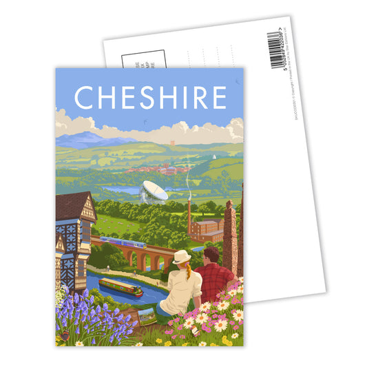 Cheshire Postcard Pack of 8