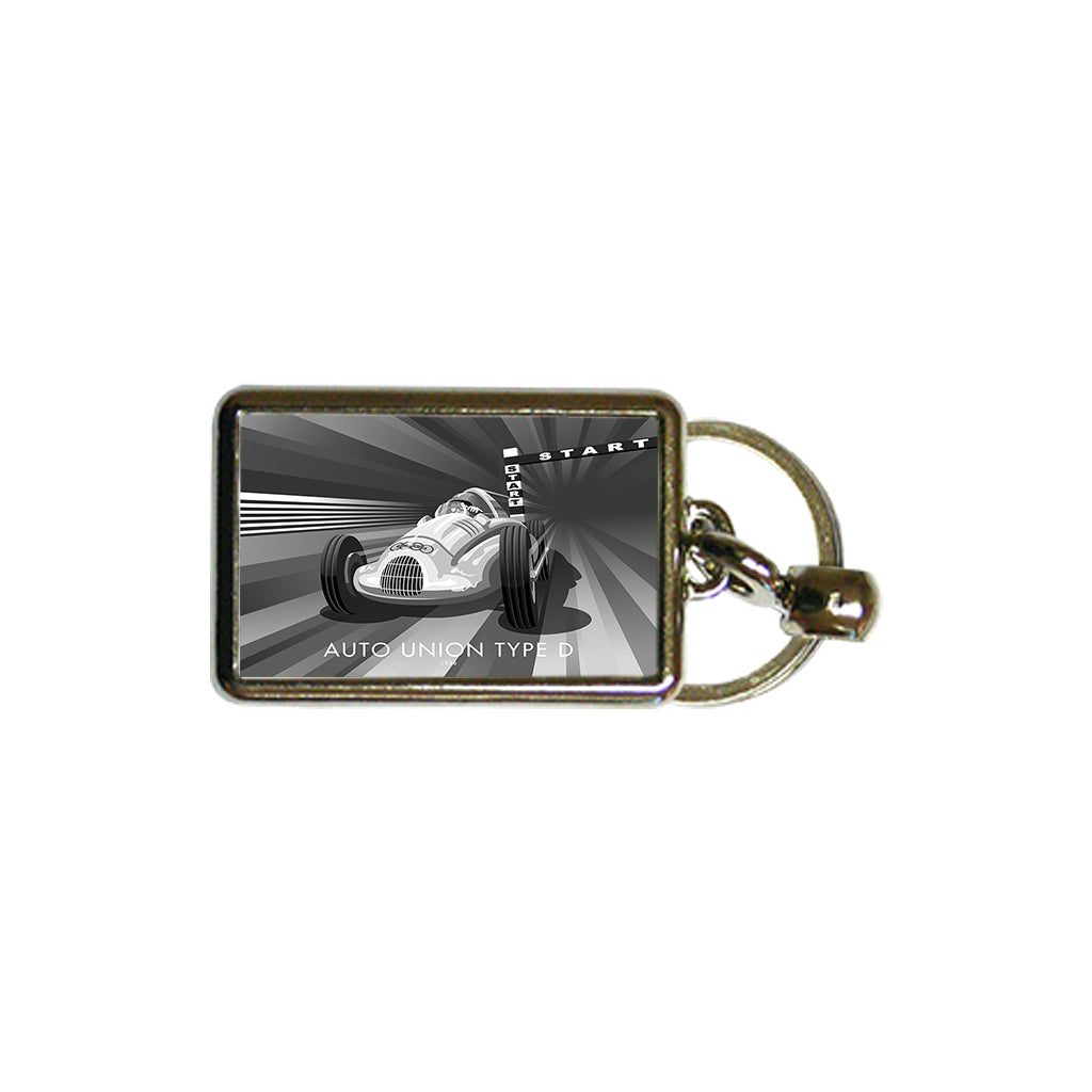 Auto Union Type D Metal Keyring