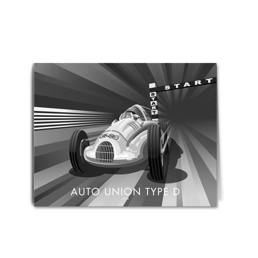 Auto Union Type D Greeting Card 7x5