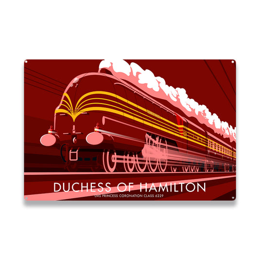 Duchess Of Hamilton Metal Sign