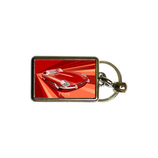 Jag E-Type Metal Keyring