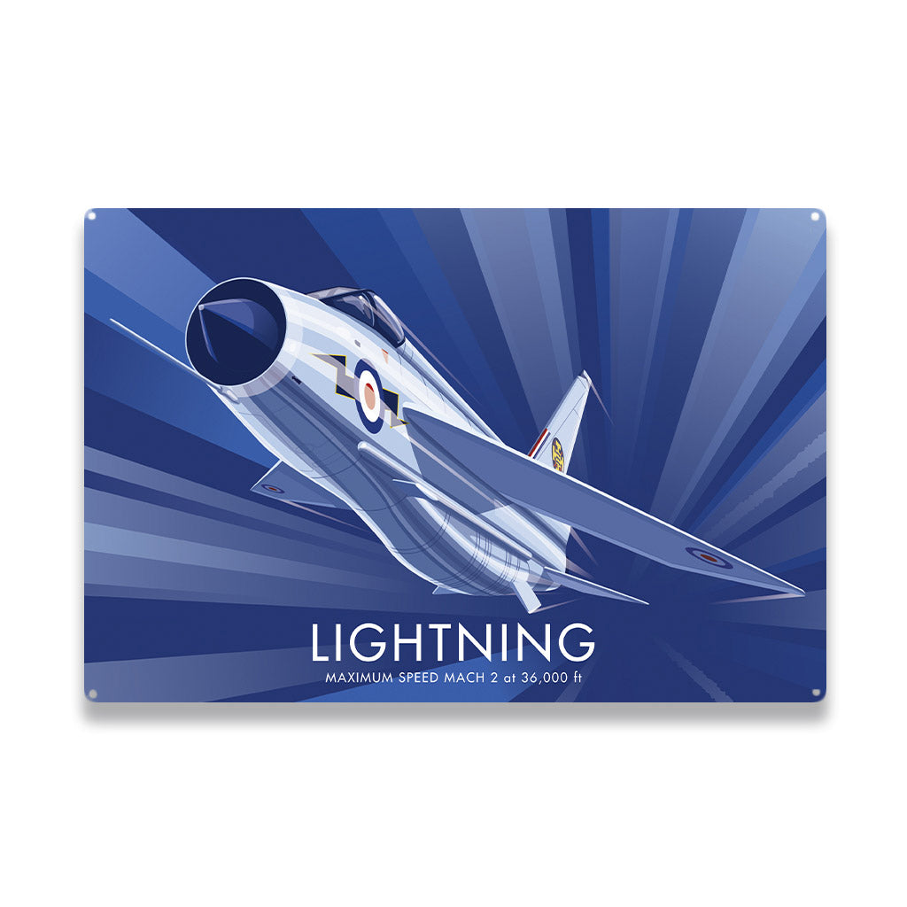 Lightning Metal Sign