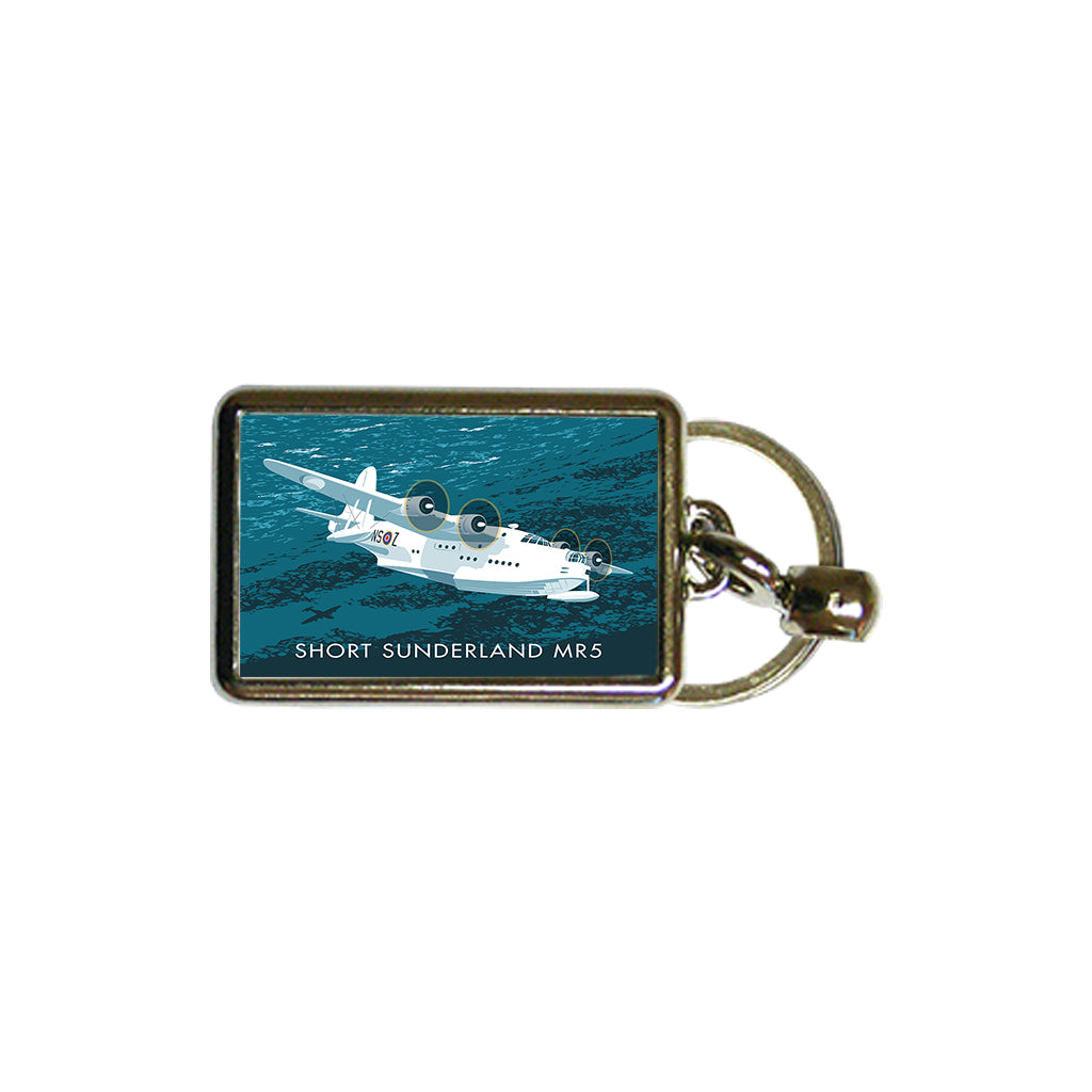 Short Sunderland Metal Keyring