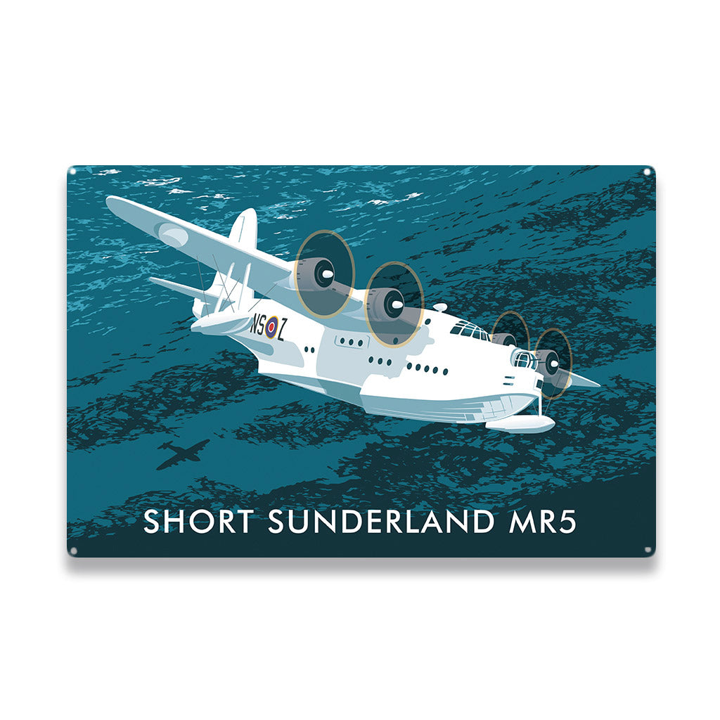 Short Sunderland Metal Sign