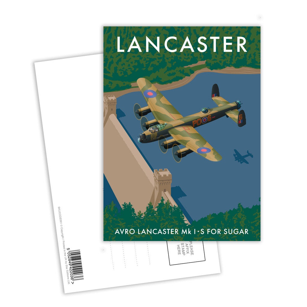 Lancaster, Avro Lancaster Mk 1 - S For Sugar Postcard Pack of 8