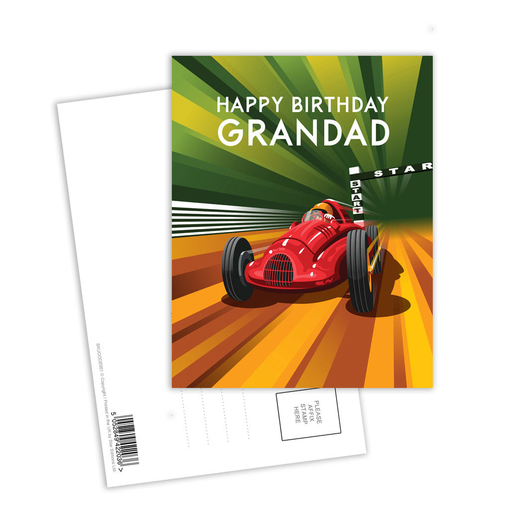 Happy Birthday Grandad Postcard Pack of 8