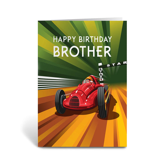 Happy Birthday Brother Greeting Card 7x5