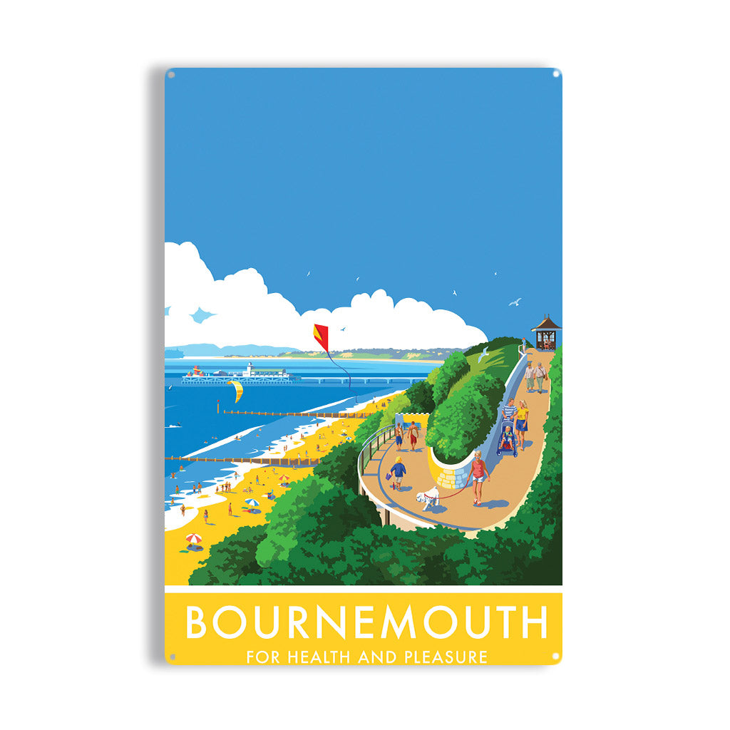 Bournemouth, For Health and Pleasure Metal Sign