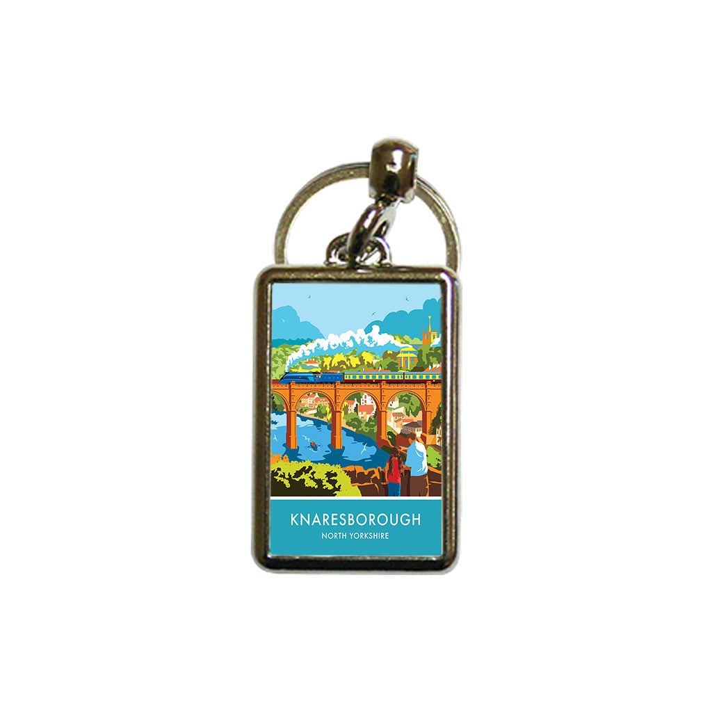 Knaresborough, North Yorkshire Metal Keyring