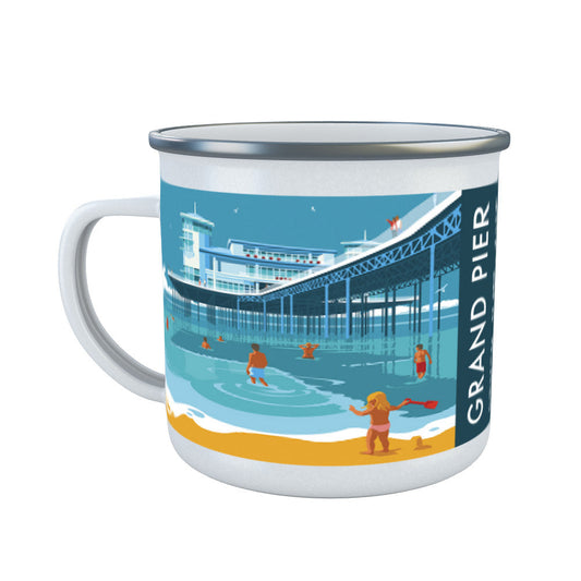 Grand Pier, Weston Super Mare, Somerset Enamel Mug