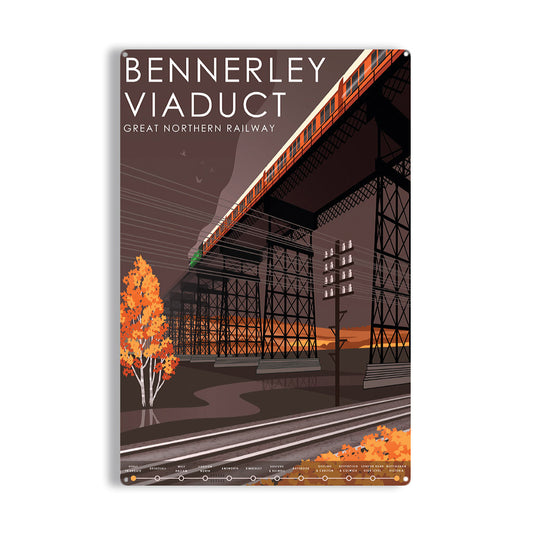 Bennerley Viaduct, GNR Metal Sign