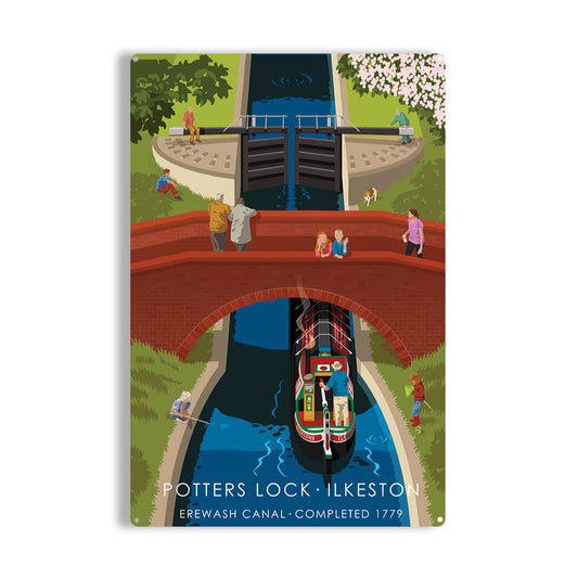 Potters Lock, Ilkeston Metal Sign