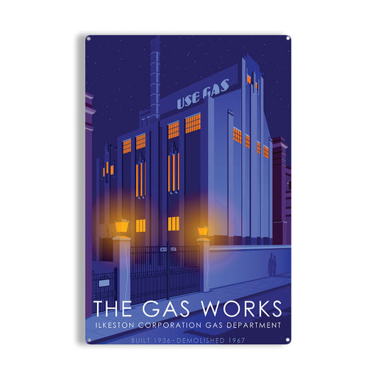 The Gas Works Ilkeston Metal Sign