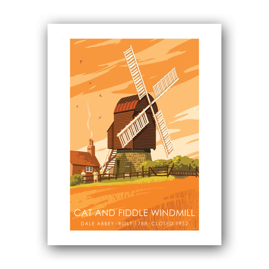 Cat And Fiddle Windmill Art Print