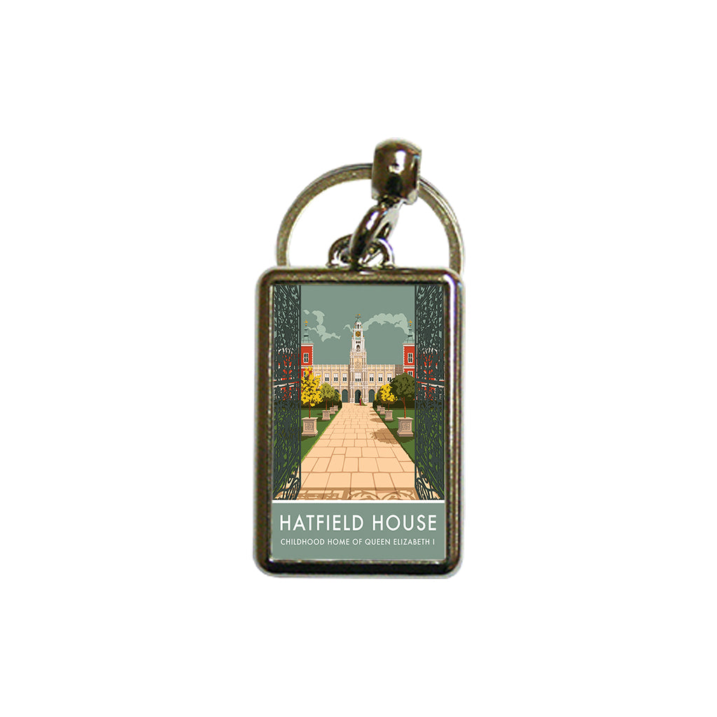 Hatfield House Metal Keyring