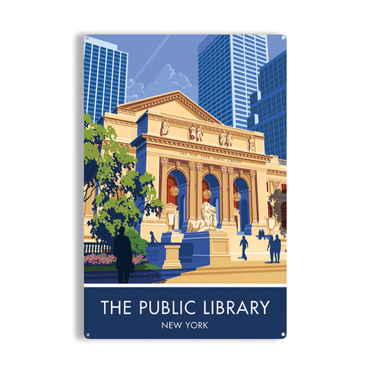 The Public Library Metal Sign