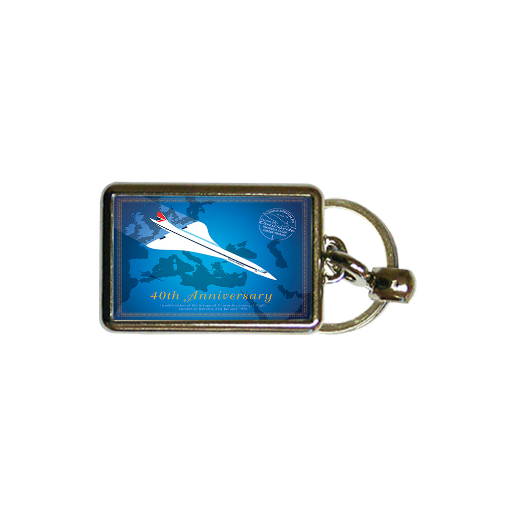 Concorde 40th Anniversary Metal Keyring