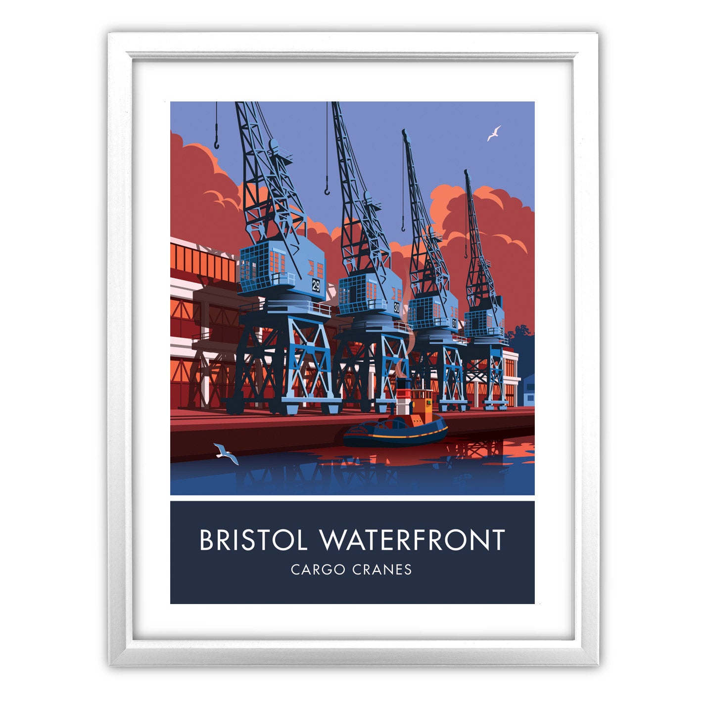 Bristol, Waterfront Cranes Art Print