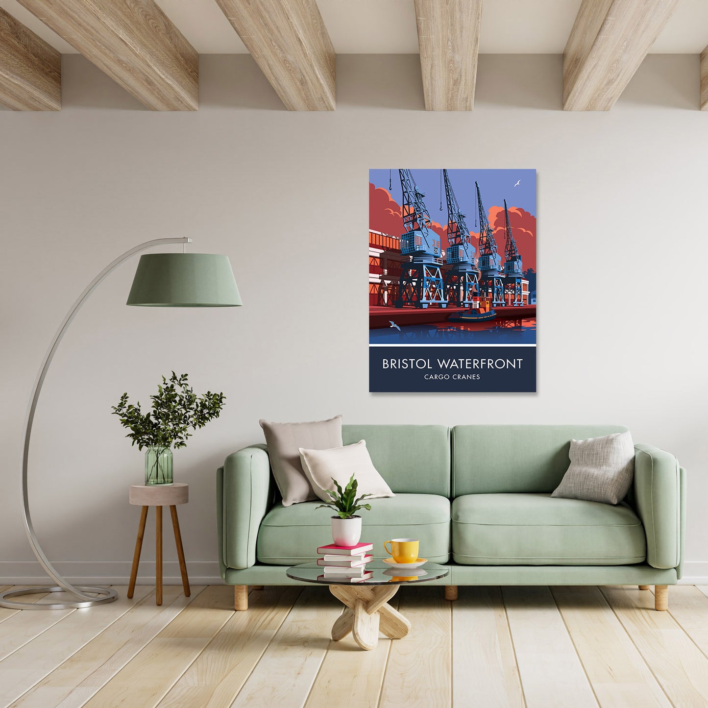 Bristol, Waterfront Cranes Art Print