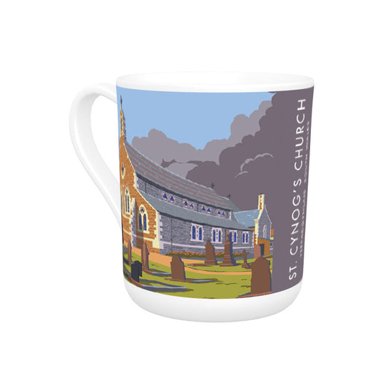 St Cynogs Church, Wales Bone China Mug