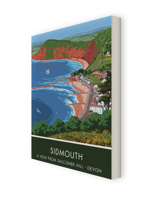 Sidmouth from Salcombe Hill Canvas