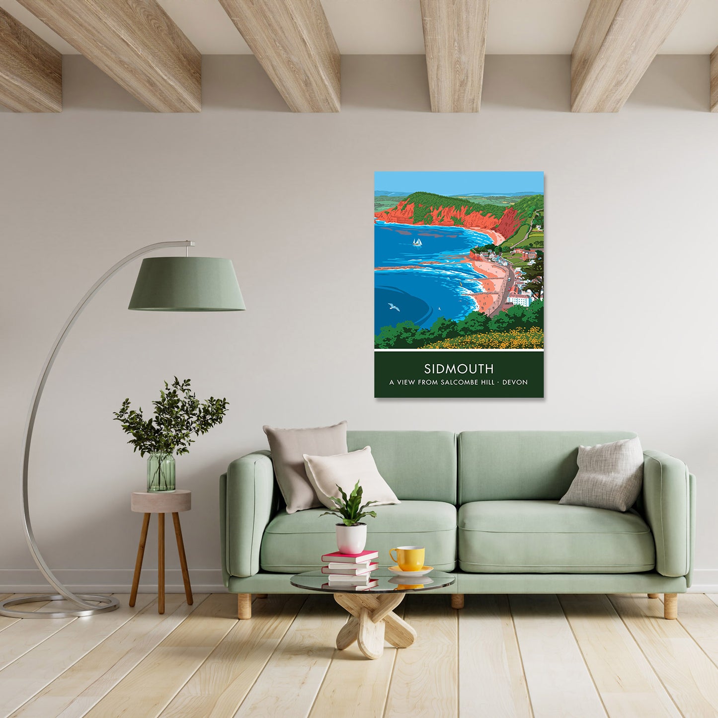 Sidmouth from Salcombe Hill Art Print