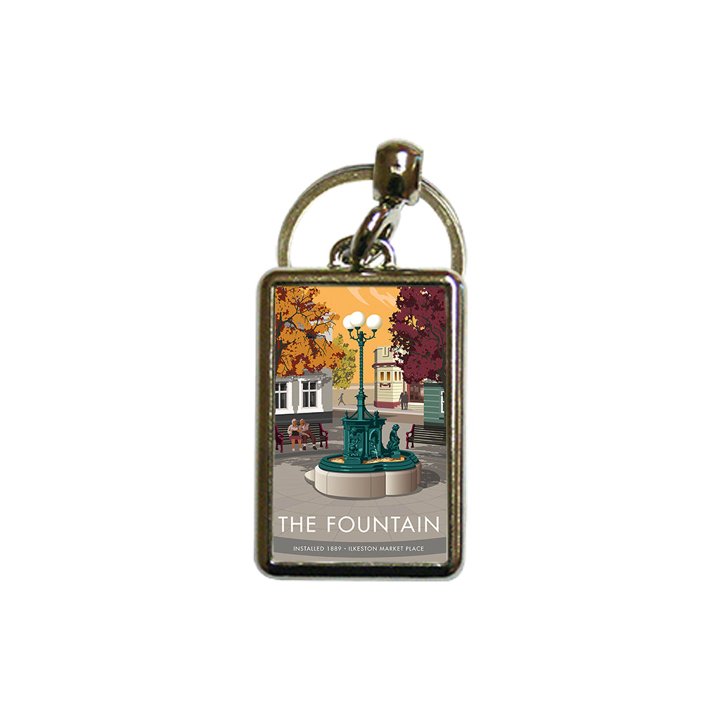 The Fountain, Ilkeston Market Place Metal Keyring