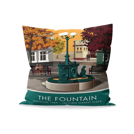 The Fountain, Ilkeston Market Place Cushion