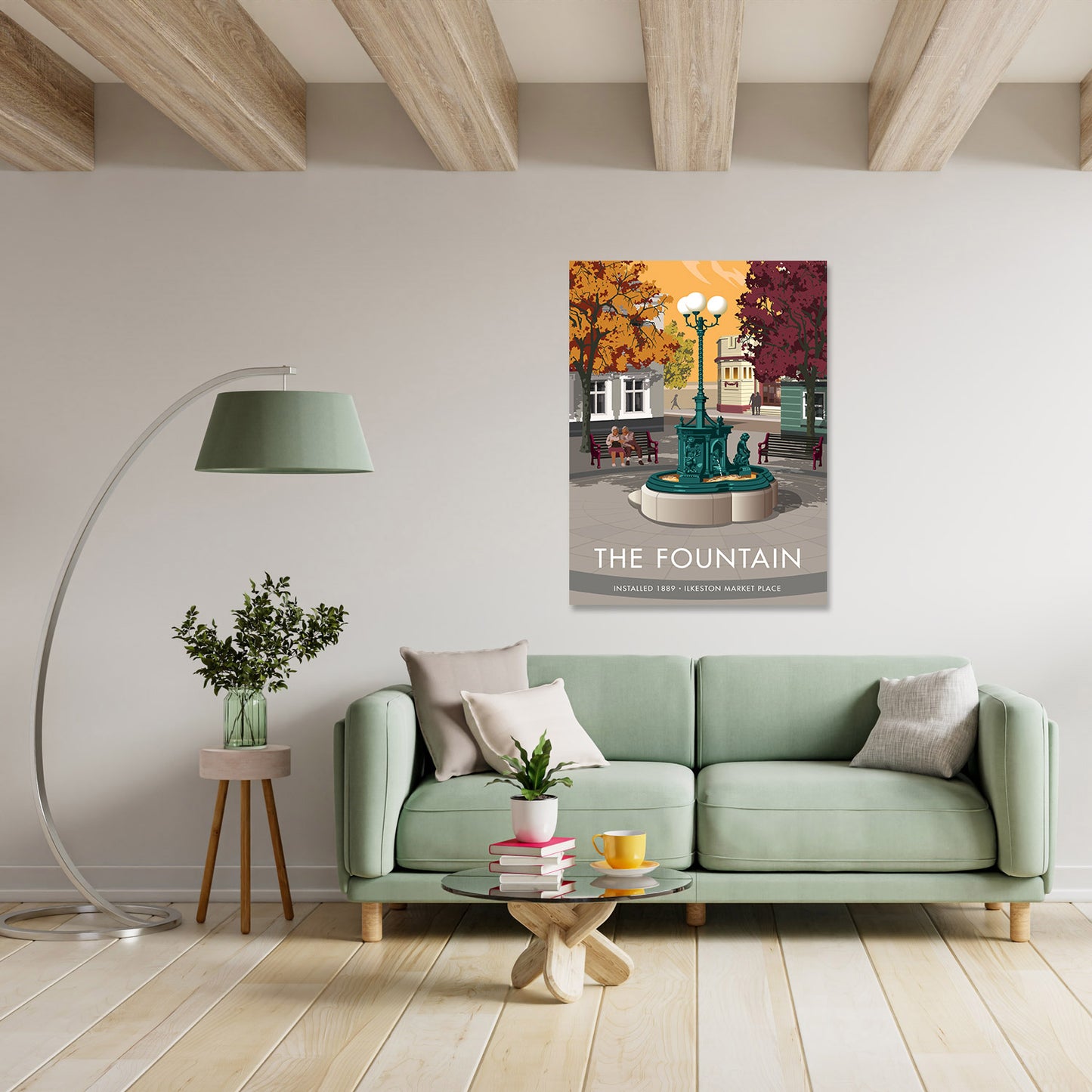 The Fountain, Ilkeston Market Place Art Print