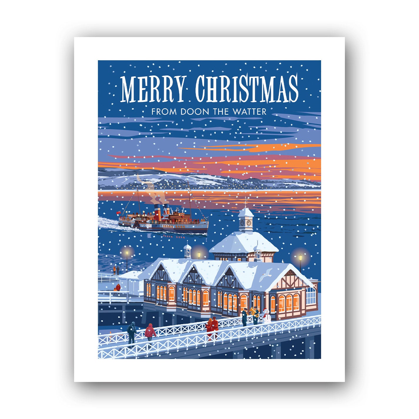 Merry Christmas from Dunoon the Watter Art Print