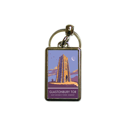 Glastonbury Tor Metal Keyring