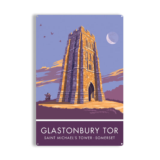 Glastonbury Tor Metal Sign