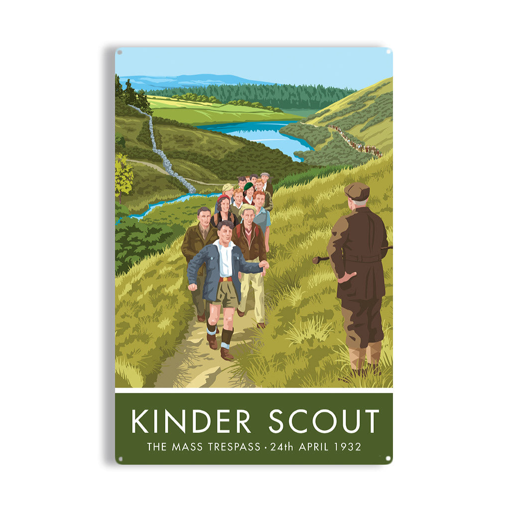 Kinder Scout, The Mass trespass April 1932 Metal Sign