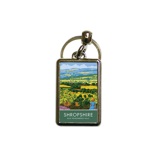 Shropshire Hills Metal Keyring