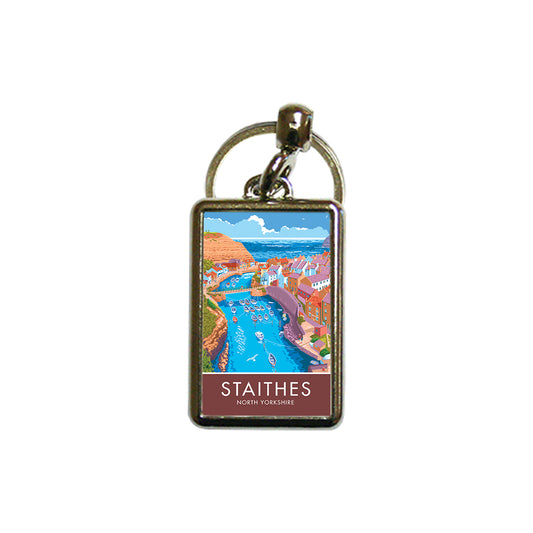 Staithes Metal Keyring