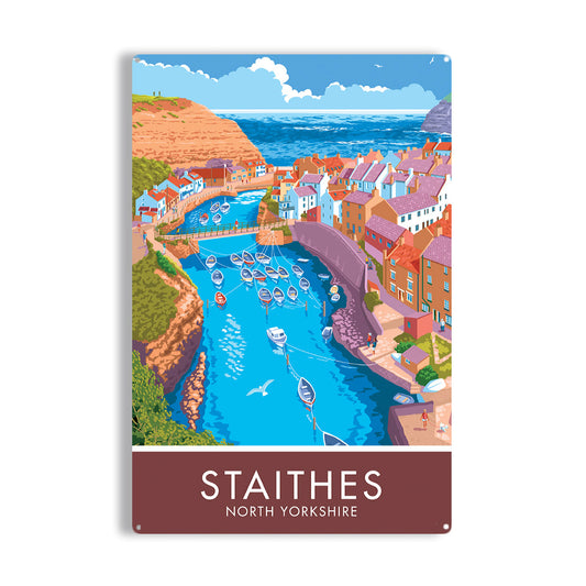 Staithes Metal Sign