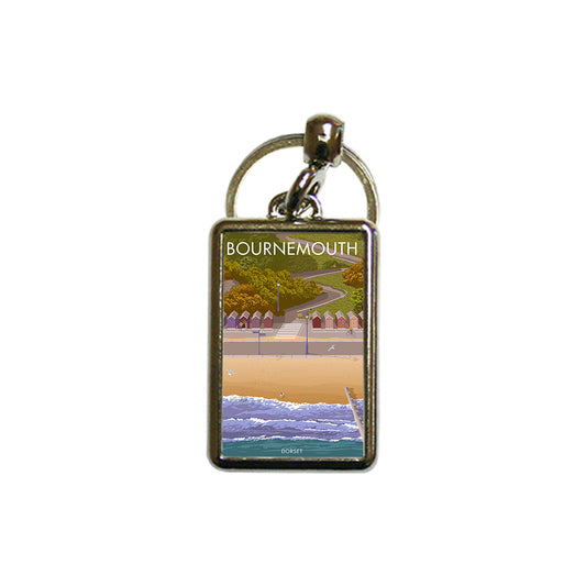 Bournemouth Huts Metal Keyring