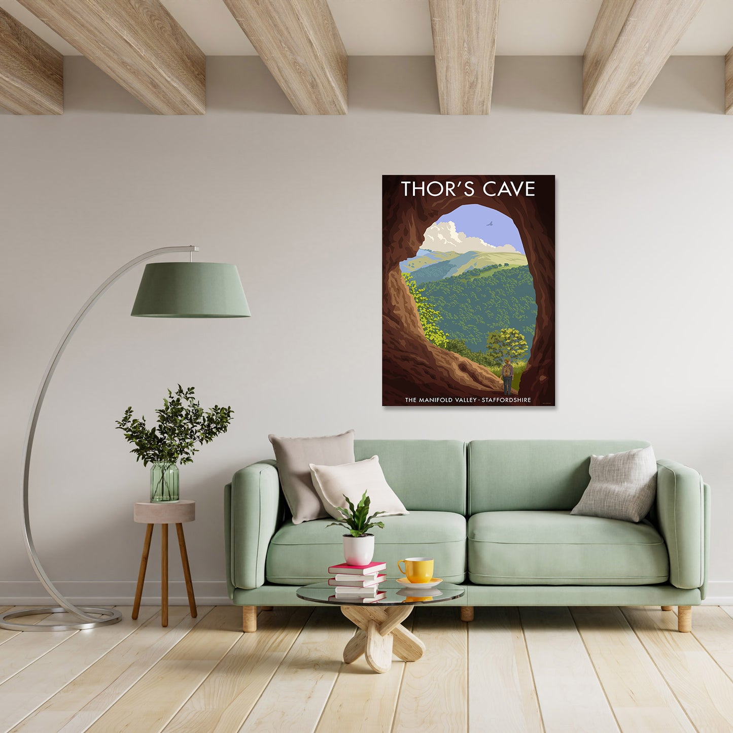Thor's Cave, Staffordshire Art Print