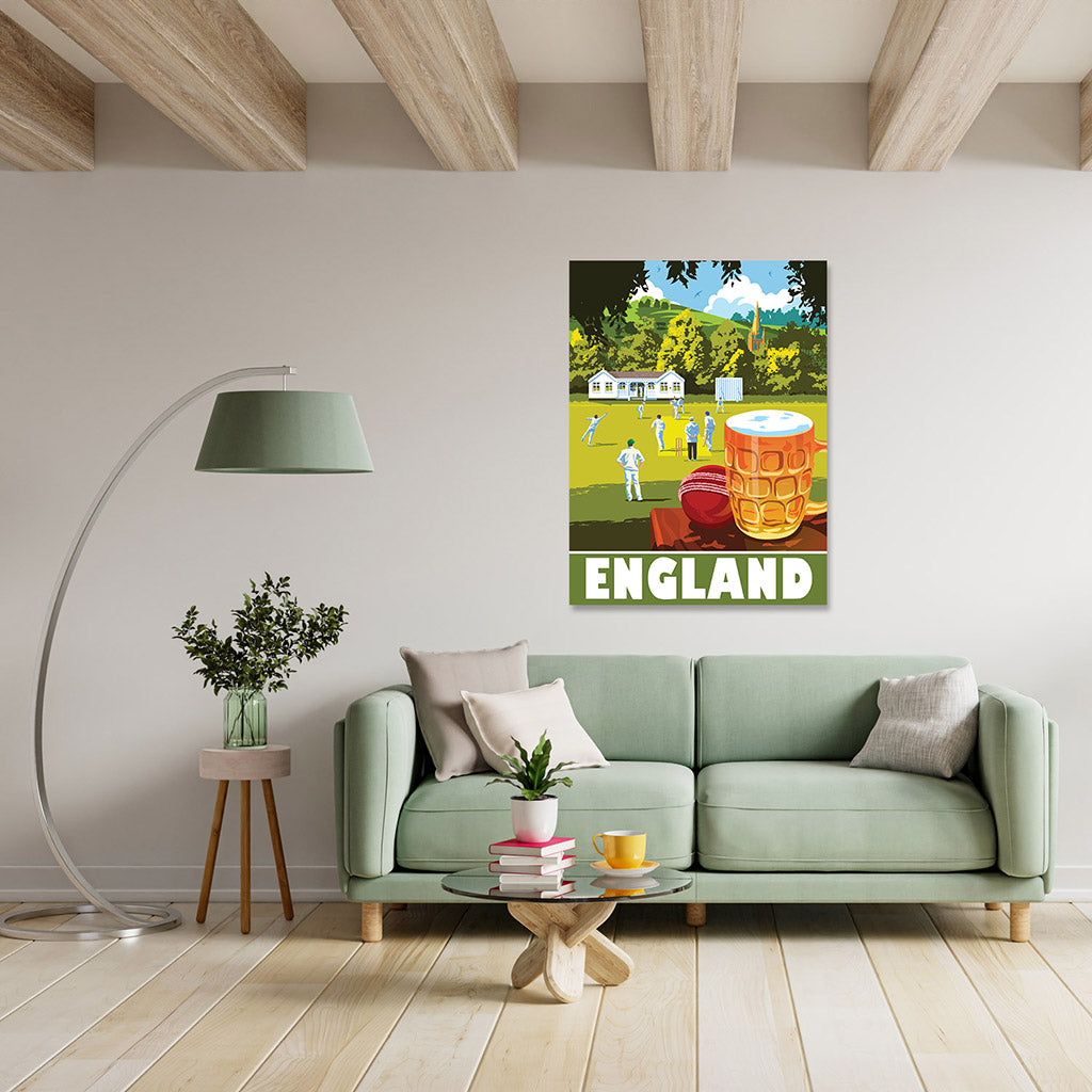 England Village Cricket Art Print