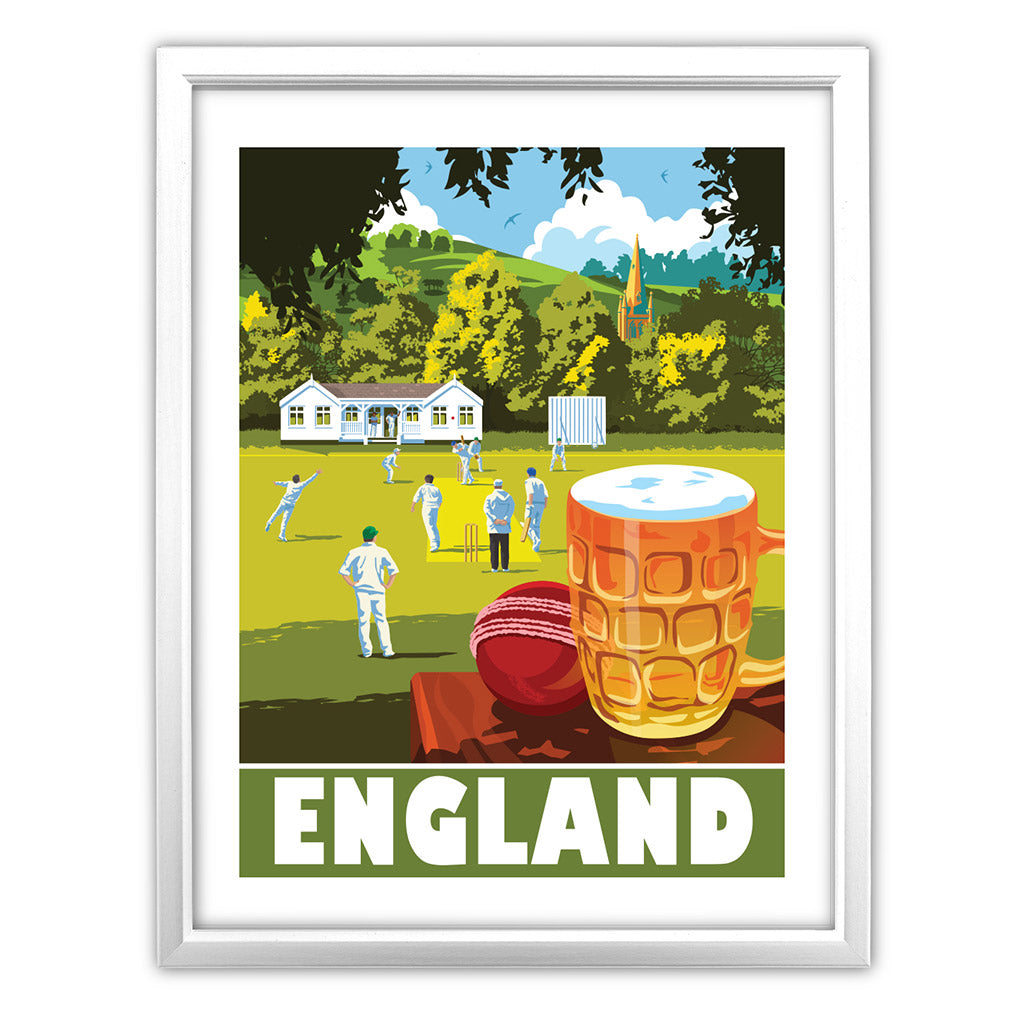 England Village Cricket Art Print