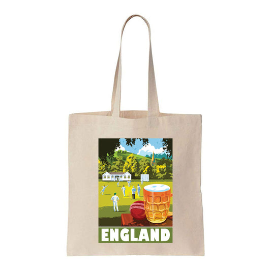England Village Cricket Tote Bag