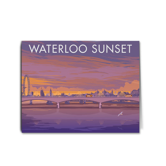 London, Waterloo Sunset Greeting Card 7x5