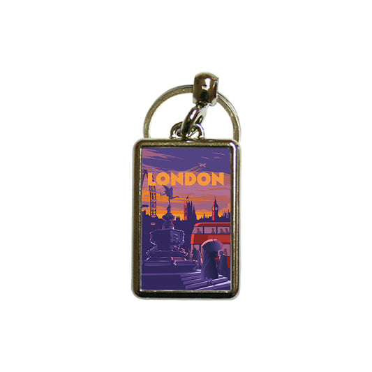 London Metal Keyring
