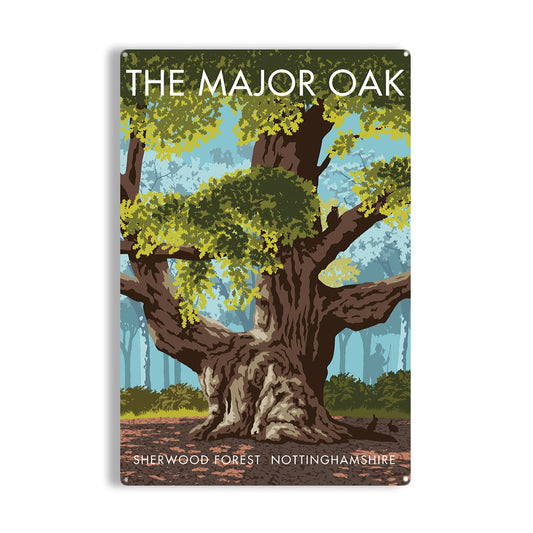 The Major Oak Metal Sign