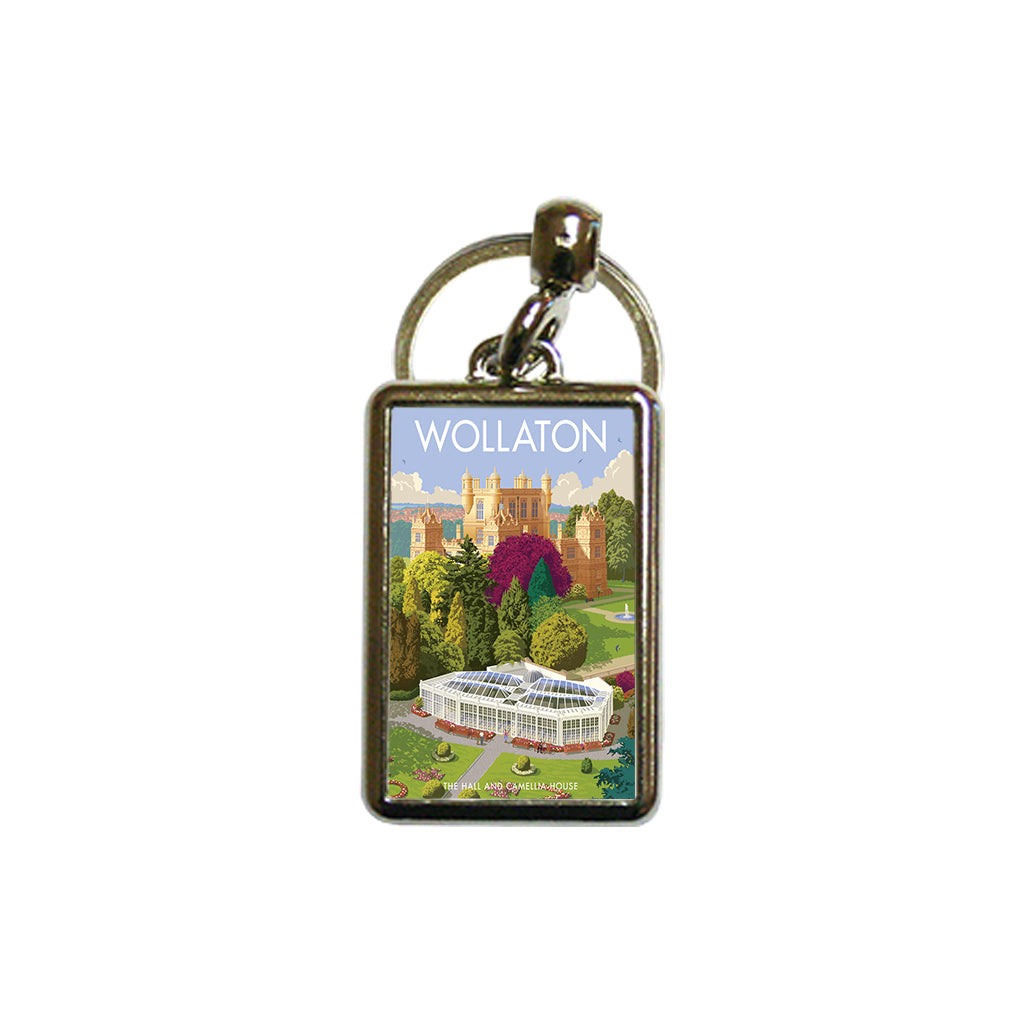 Wollaton, The Hall and Camellia House Metal Keyring