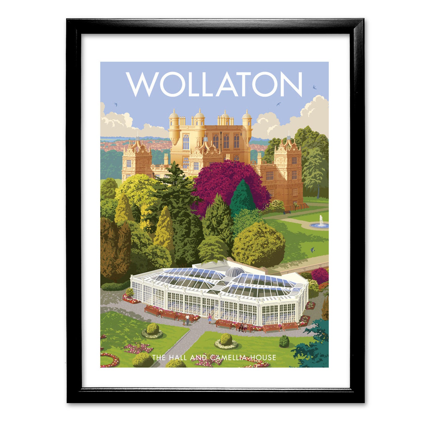 Wollaton, The Hall and Camellia House Art Print