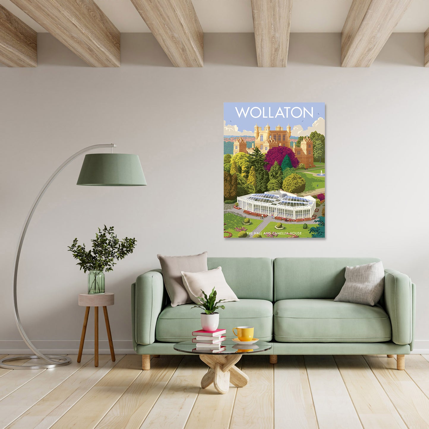 Wollaton, The Hall and Camellia House Art Print