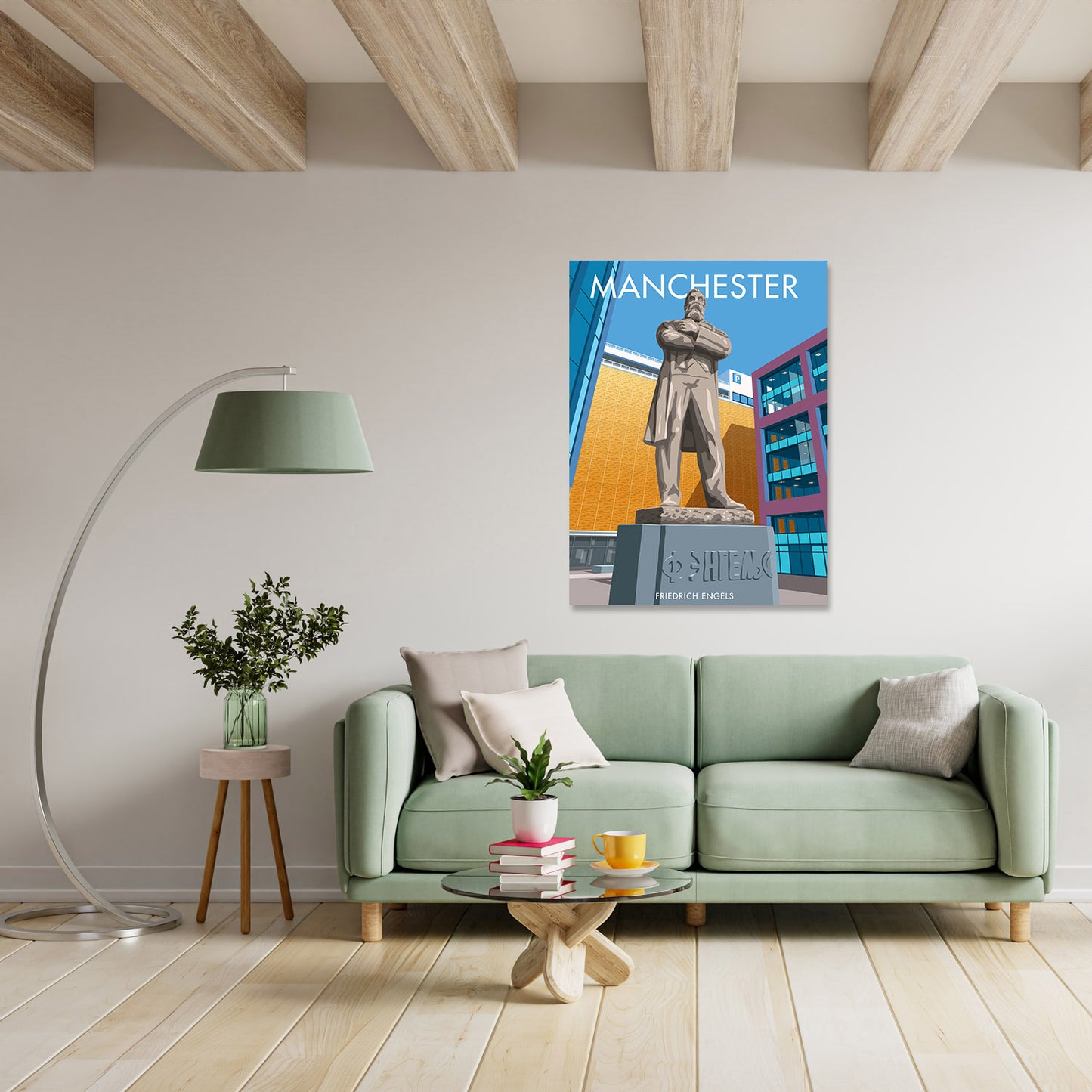 Friedrich Engels Statue, Manchester Art Print