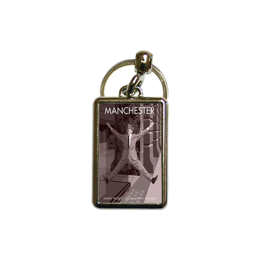 Harry Worth, Saint Ann's Square, Manchester Metal Keyring