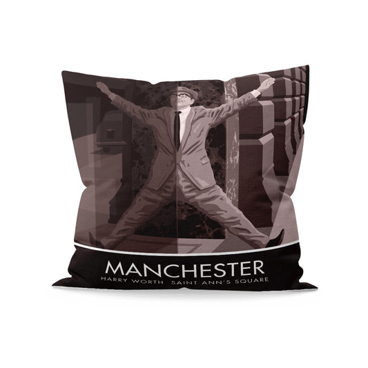 Harry Worth, Saint Ann's Square, Manchester Cushion